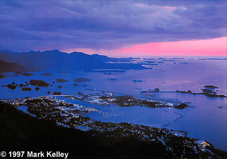 View of Sitka at dusk from Harbor Mountain  – Image 2029