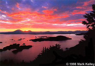 Sunset view from Harbor mountain near Sitka, Alaska  – Image 2034