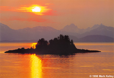 Sunset view from Aaron Island, Juneau, Alaska  – Image 2291