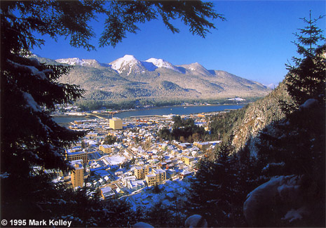 Downtown Juneau in Winter from Mt. Roberts Trail, Alaska  – Image 2292