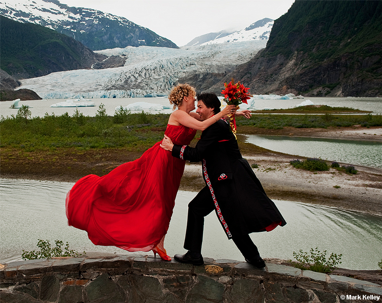 Wedding at Photo Point, Mendenhall Glacier, Alaska  – Image 2623