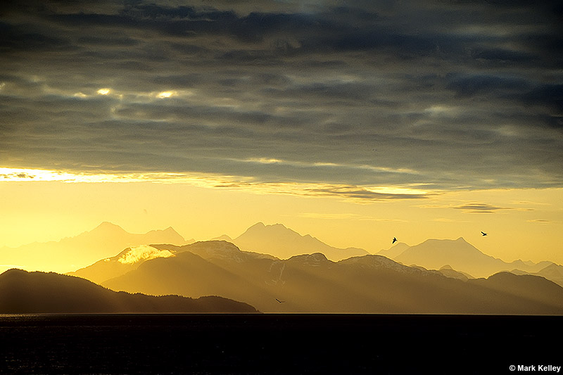 “Fairweather Sunset” Fairweather Mountains, Glacier Bay National Park, Alaska  – Image 2705