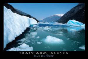 Tracy Arm, Alaska – Blue Ice Fjord – Postcard PC108