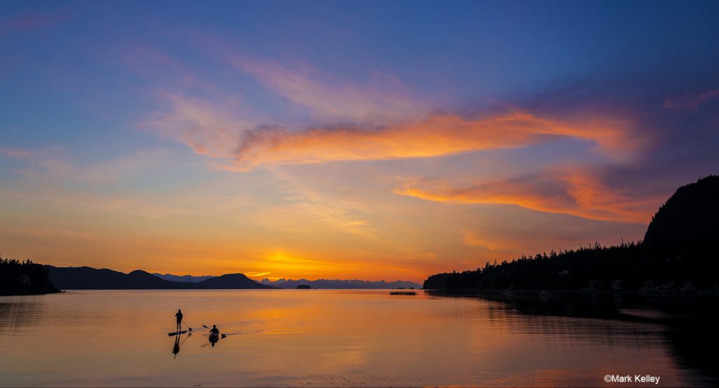 Kayaker and Paddle Boarder, Lena Cove, Juneau, Alaska # 2974