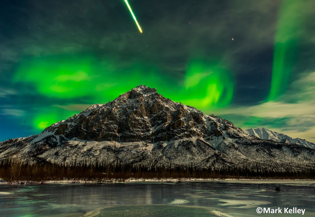 Aurora Borealis & Shooting Star, Brooks Range, AK #2956