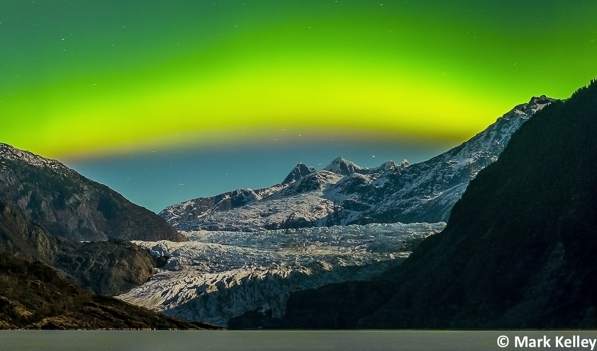 Northern Lights-Mendenhall Glacier, Juneau, AK #3041