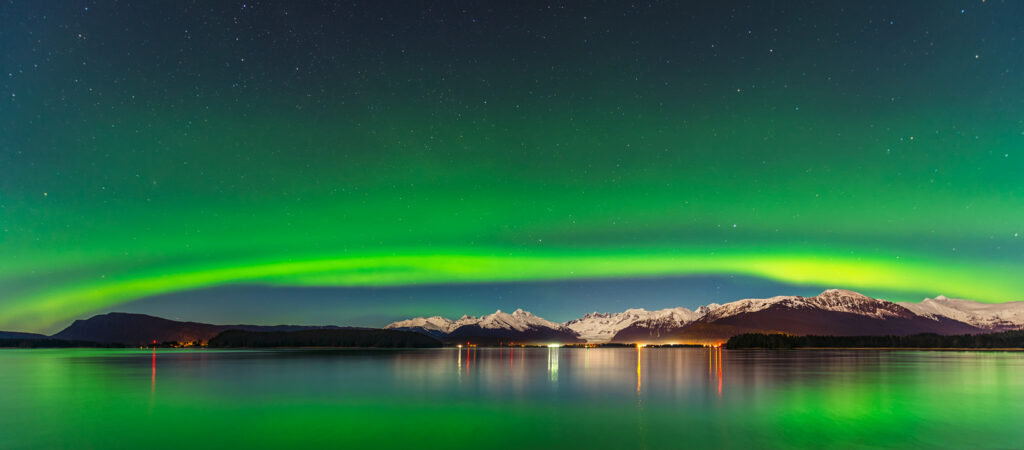 Aurora Borealis, Mendenhall Glacier, Juneau, Alaska
