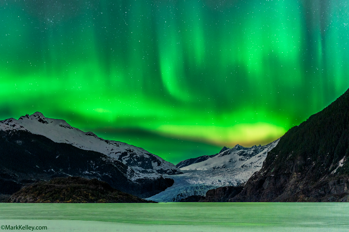 Northern Lights, Mendenhall Glacier, Juneau, Alaska #3392