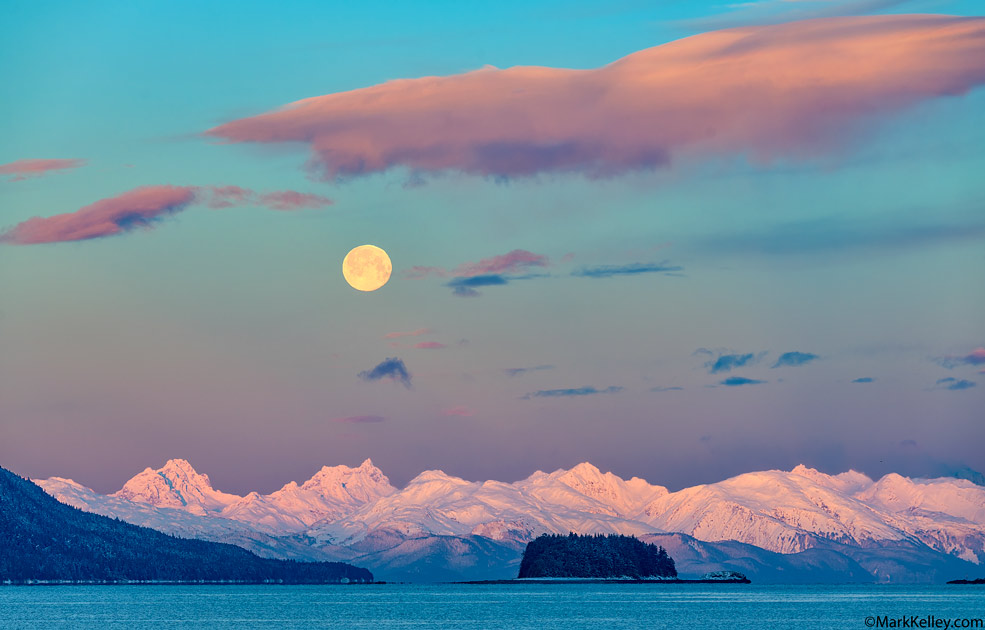 Full Moon, Chilkat Mountains, Juneau,Alaska #3432