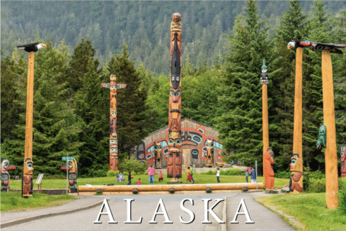Saxman Totem Park - Ketchikan, Alaska - Postcard PC2312