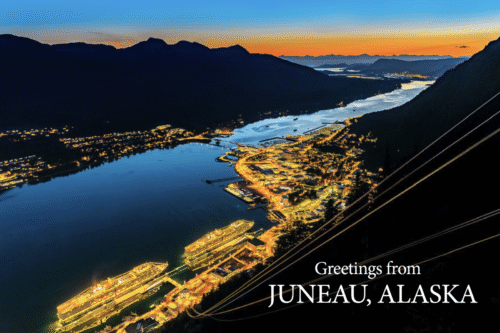 Juneau Sunset - Juneau, Alaska - Postcard PC2314