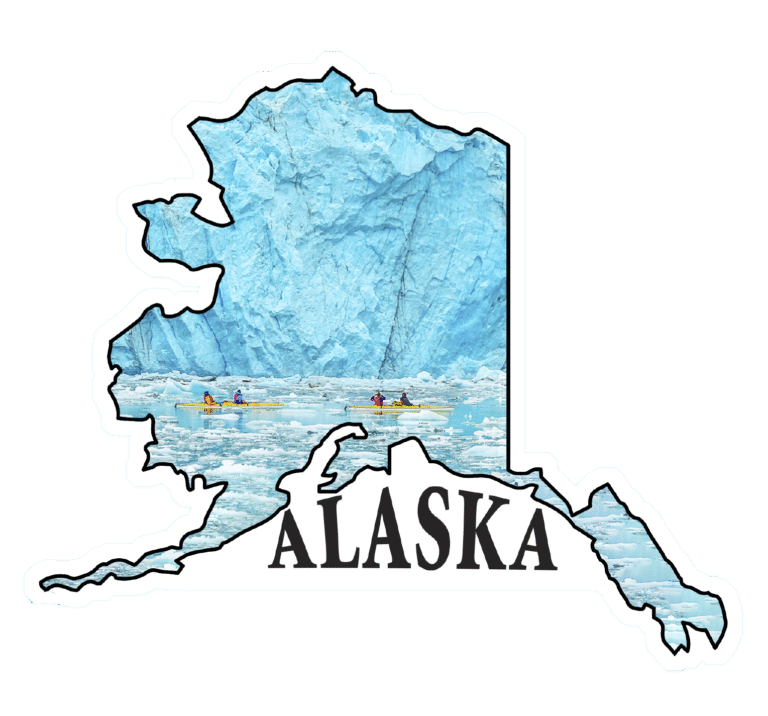Glacier Blue – State of Alaska Photo Sticker