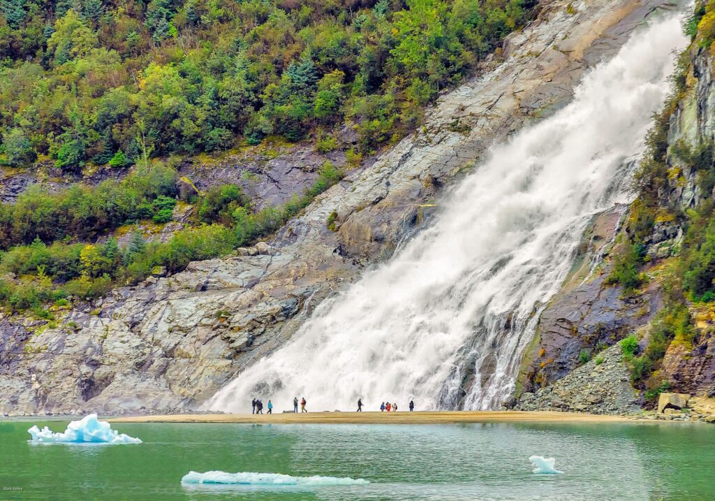 Nugget Falls, Mendenhall Glacier and Lake, Juneau, Alaska #3378