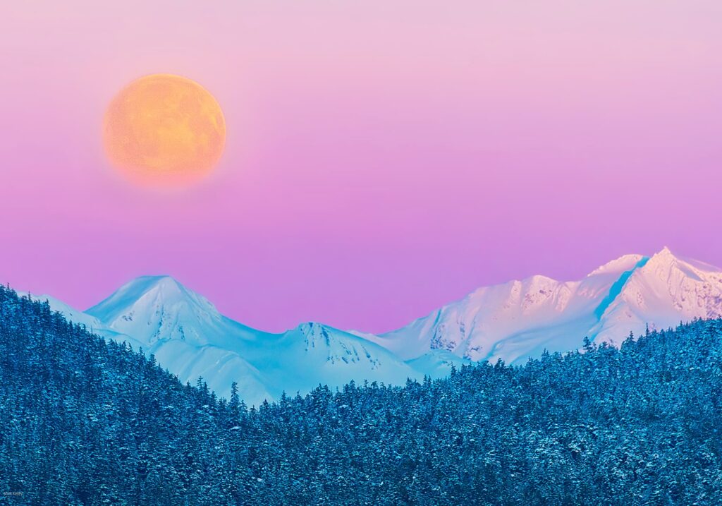 Snow Moon, Juneau, Alaska #3364
