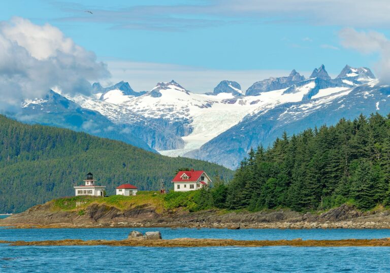 Point Retreat Lighthouse, Herbert Glacier, Inside Passage, AK #3386